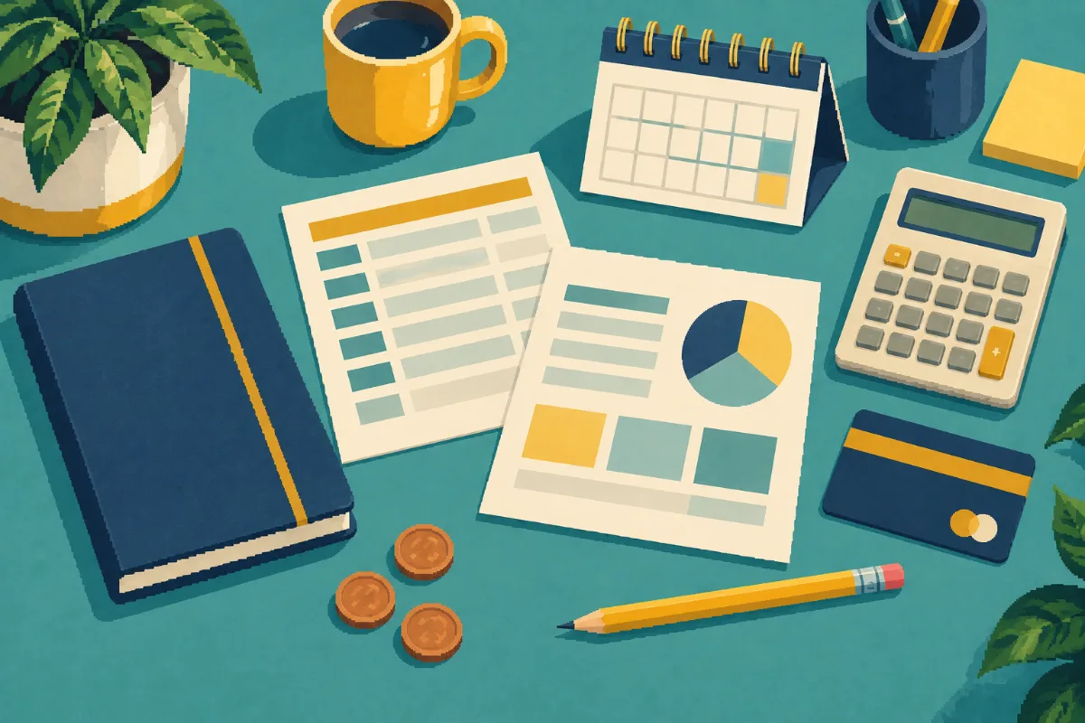 Conceptual illustration of checking balances and interest assumptions.