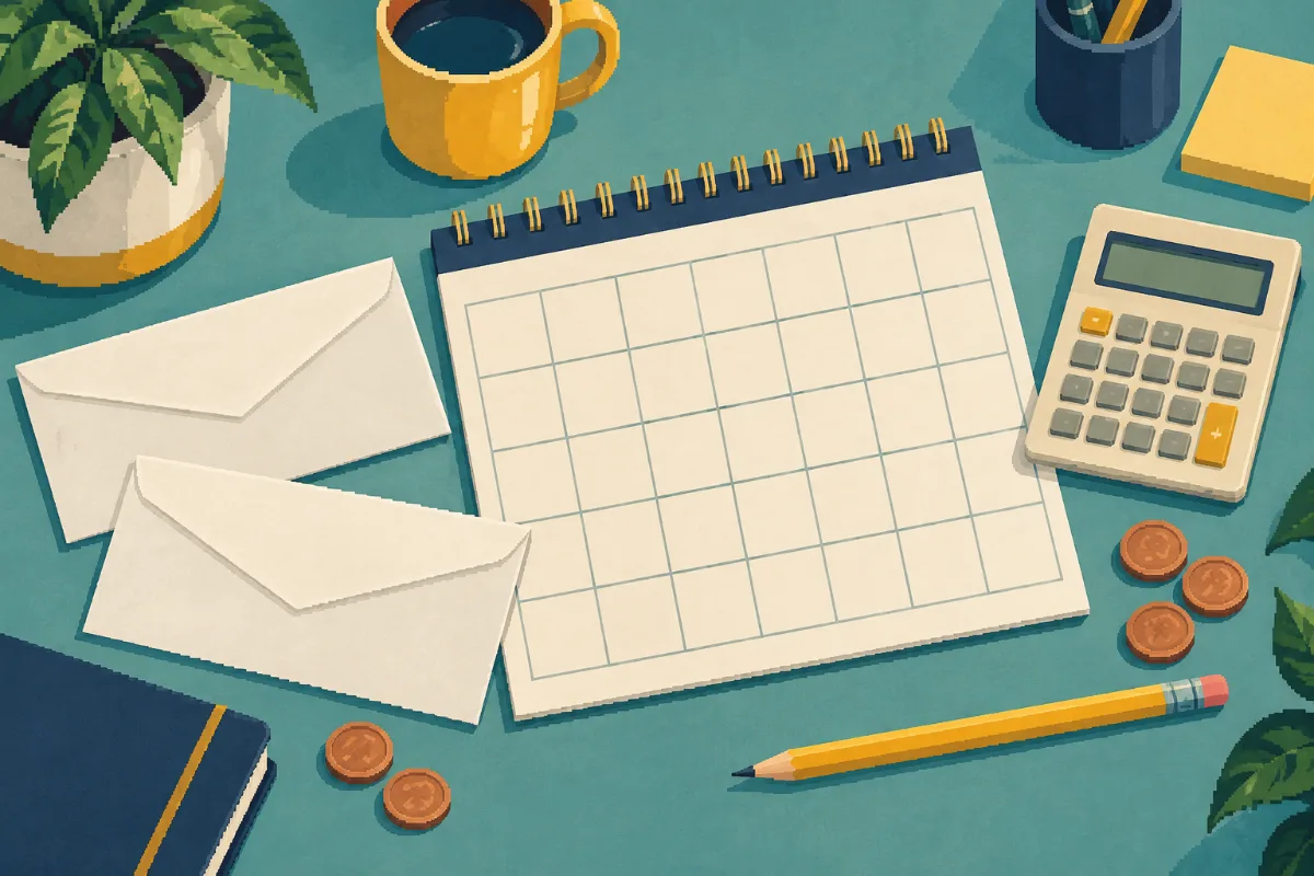 Conceptual illustration of planning a personal budget.